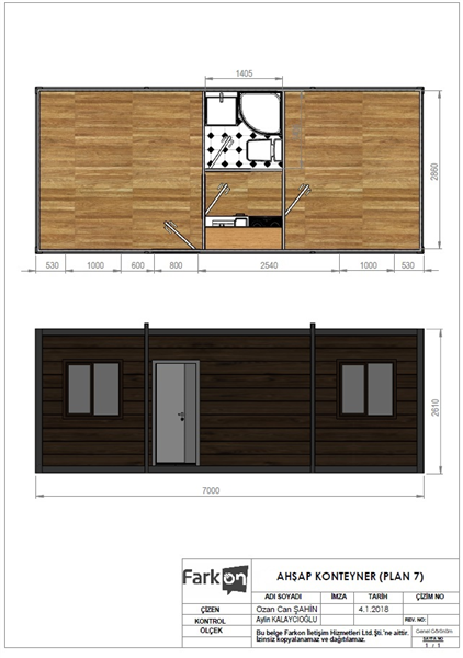 AHŞAP KONTEYNER (PLAN 7)